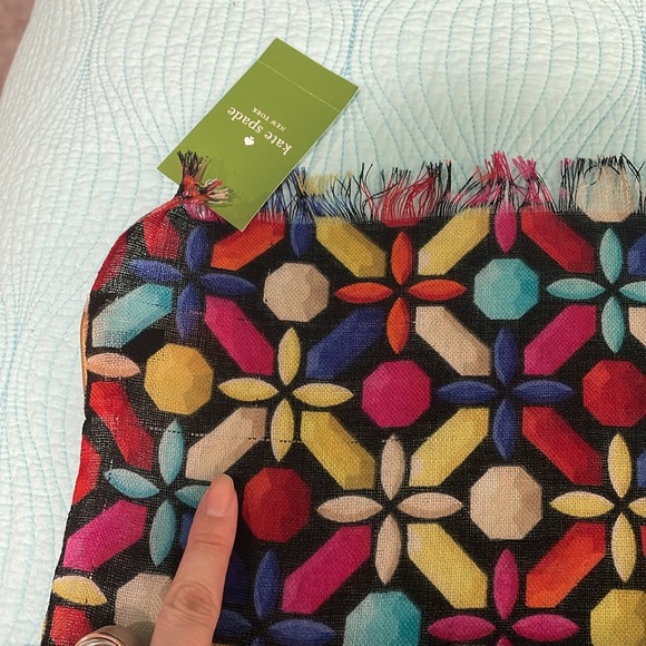 Kate spade kaleidoscope Jems / gems  scarf - Picture 9 of 11